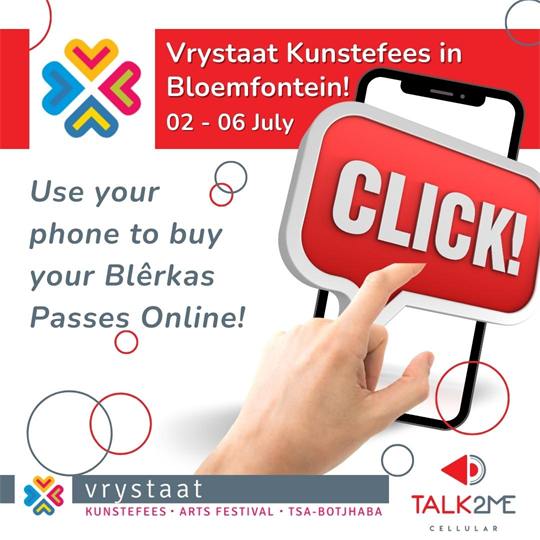 Social media post for Talk2Me at the Vrystaat Kunstefees